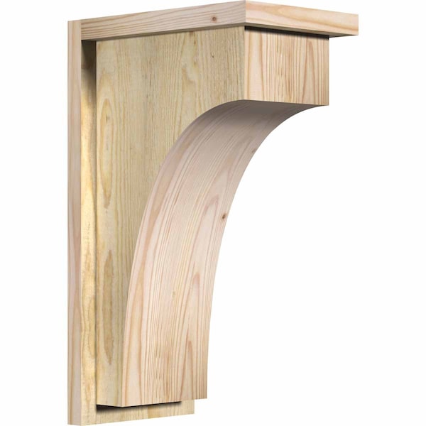 Ekena Millwork Huntington Rough Sawn Corbel w/Backplate, Douglas Fir, 8"W x 12"D x 20"H COR08X12X20HUN01RDF - main